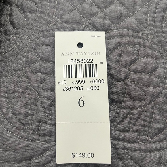 Ann Taylor Fit and Flare Black and White Dress Size 6 - Picture 7 of 9